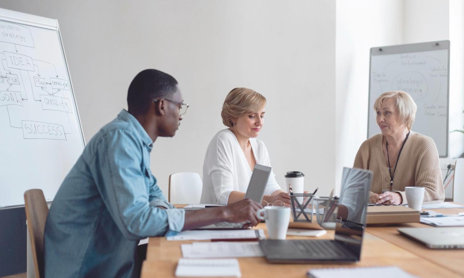 Professional financial advisor working with client on budgeting strategy